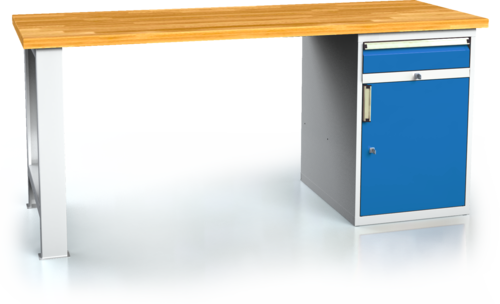 Pracovní stůl alcera PROFI - deska - noha - kontejner 880 x 2000 x 700